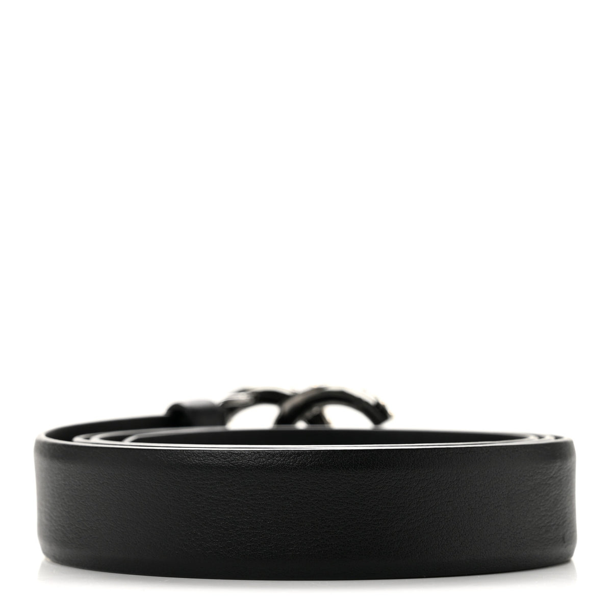Chanel Calfskin CC Heart Belt 85 34 Black 2 of 7