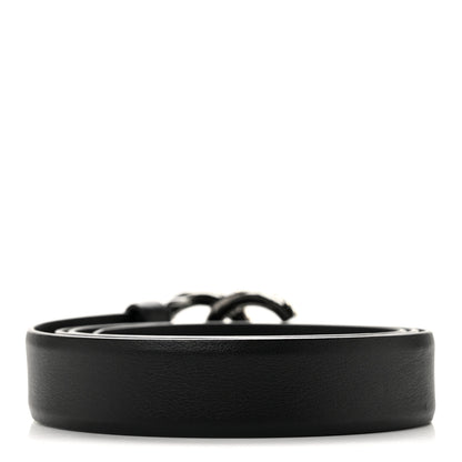Chanel Calfskin CC Heart Belt 85 34 Black 2 of 7