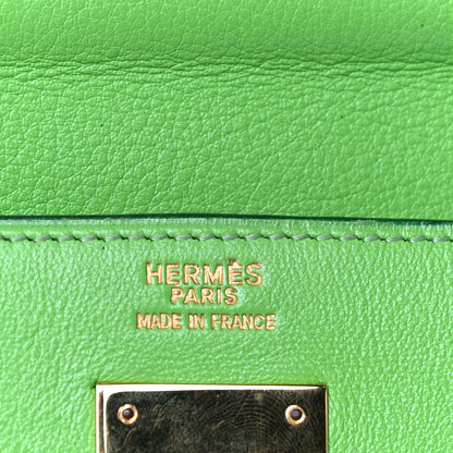 Hermes Veau Gulliver Kelly Retourne 32 Vert Cru 6 of 25