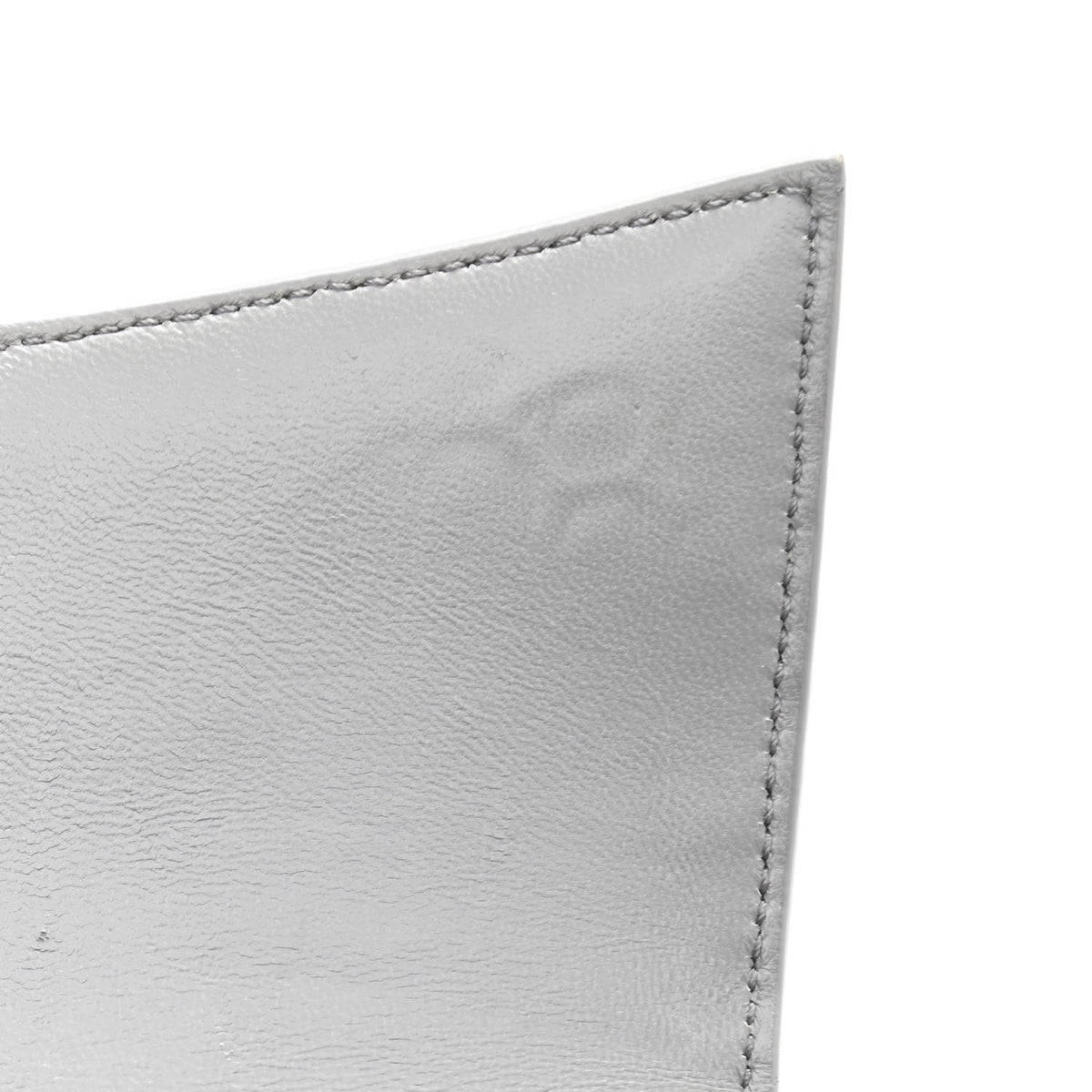 Shiny Calfskin Crocodile Embossed Hourglass Top Handle Bag XS Balenciaga Grey