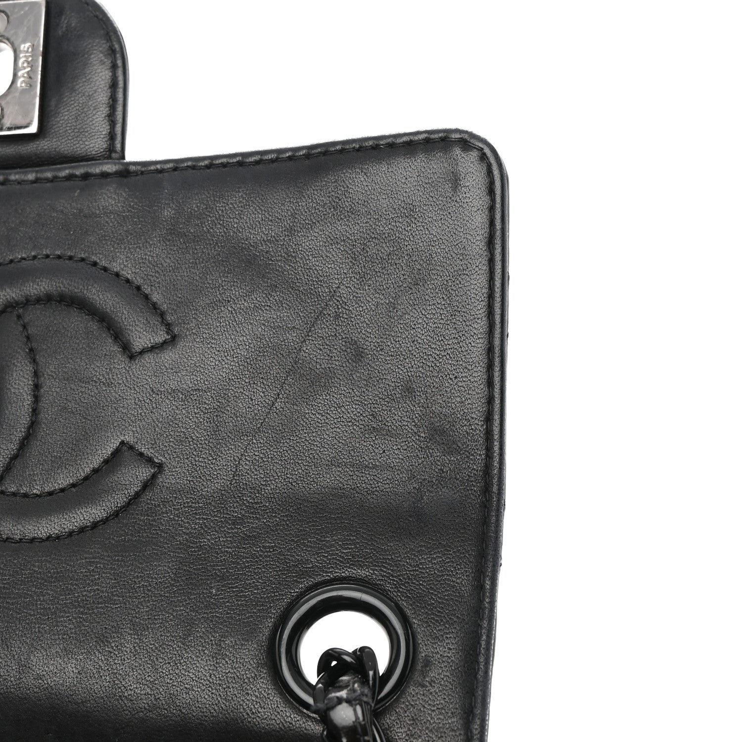Chanel Patent Calfskin Quilted Mini Square Flap So Black 13 of 18