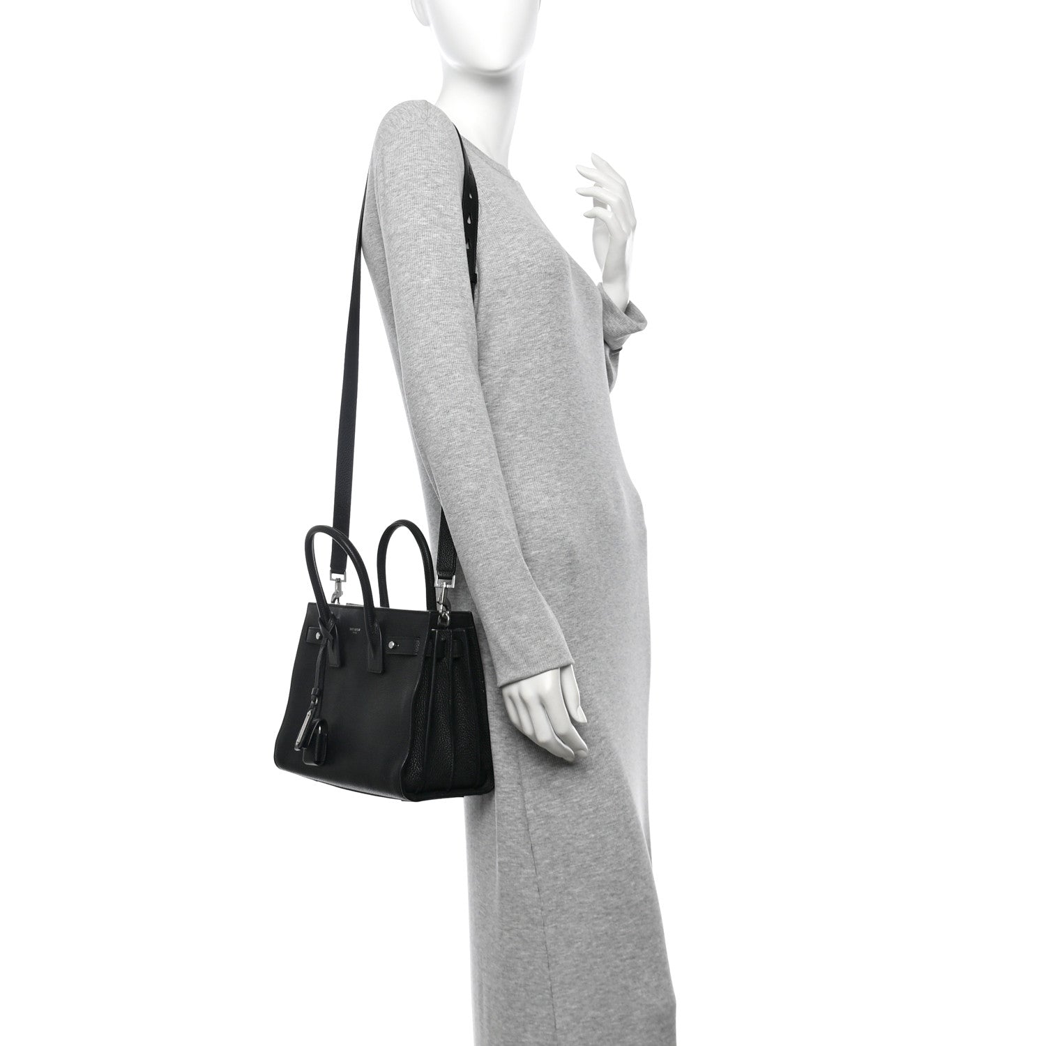 Saint Laurent Grained Calfskin Baby Sac De Jour Souple Black 2 of 11
