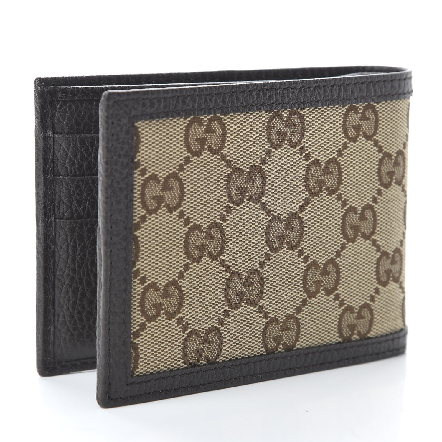 Gucci Monogram Bi-Fold Wallet Dark Brown 3 of 10