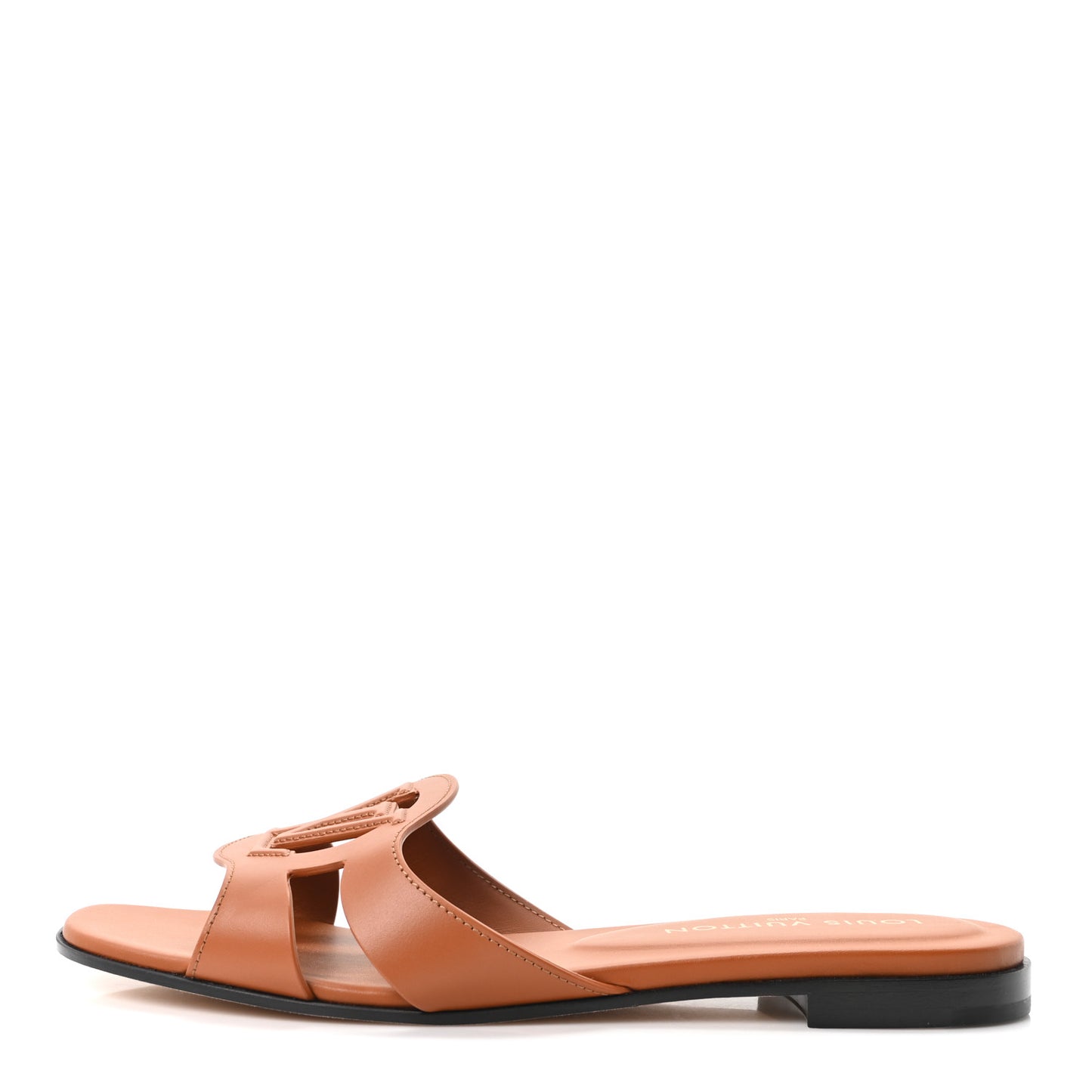 Calfskin LV Isola Flat Sandals 41 Cognac
