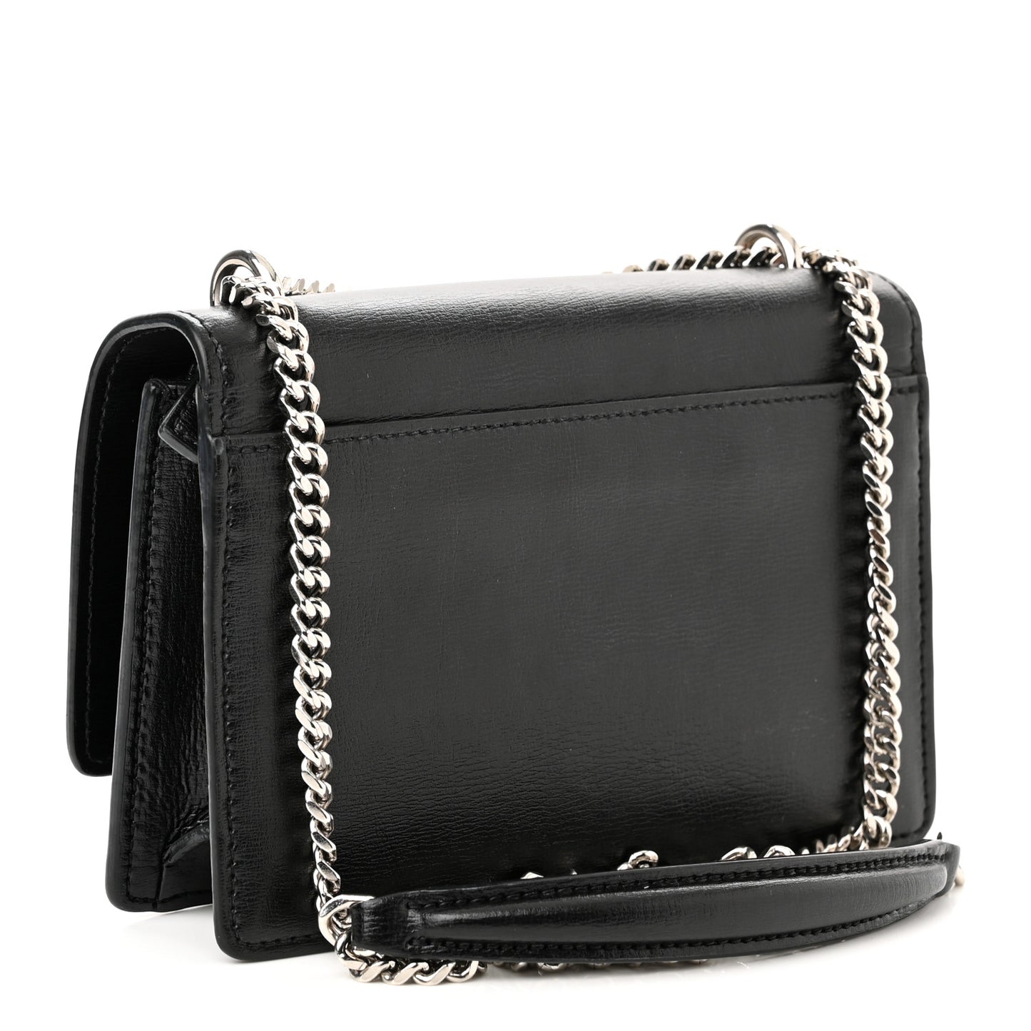 Calfskin Monogram Sunset Chain Wallet Black