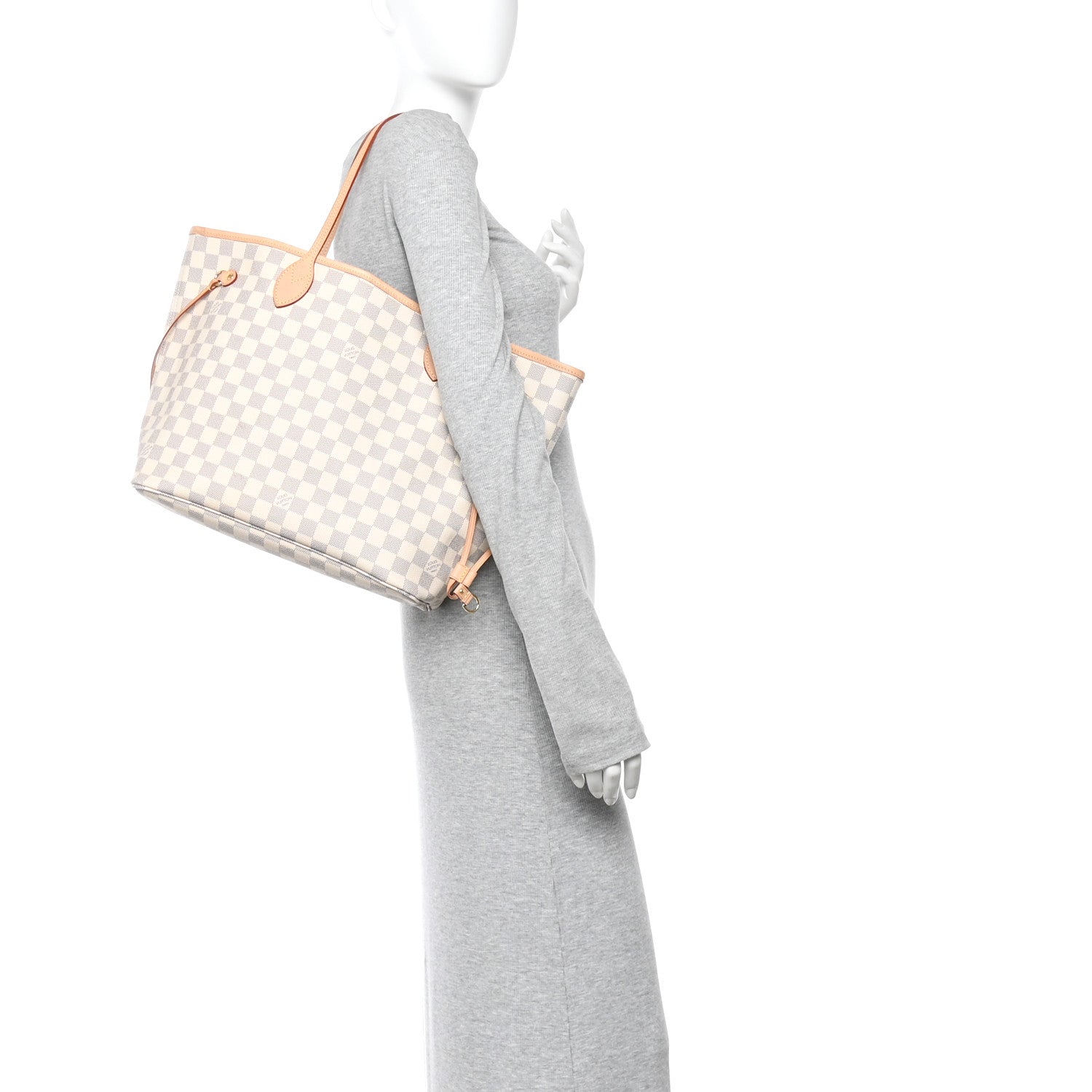 Louis Vuitton Damier Azur Neo Neverfull MM Rose Ballerine 2 of 11