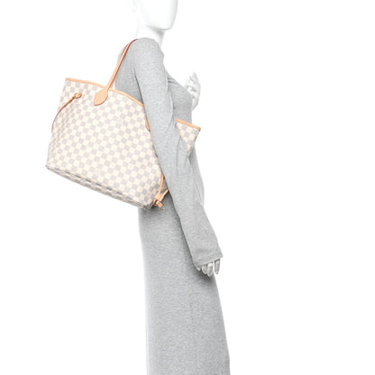 Louis Vuitton Damier Azur Neo Neverfull MM Rose Ballerine 2 of 11