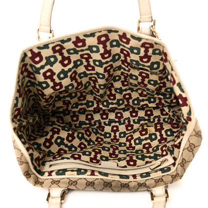 Gucci Monogram Large Jolicoeur Tote White 5 of 13