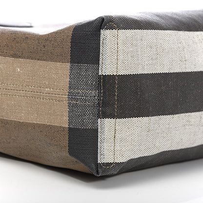 Burberry Coated Canvas Mega Check Medium Doodle Tote Black 10 of 16