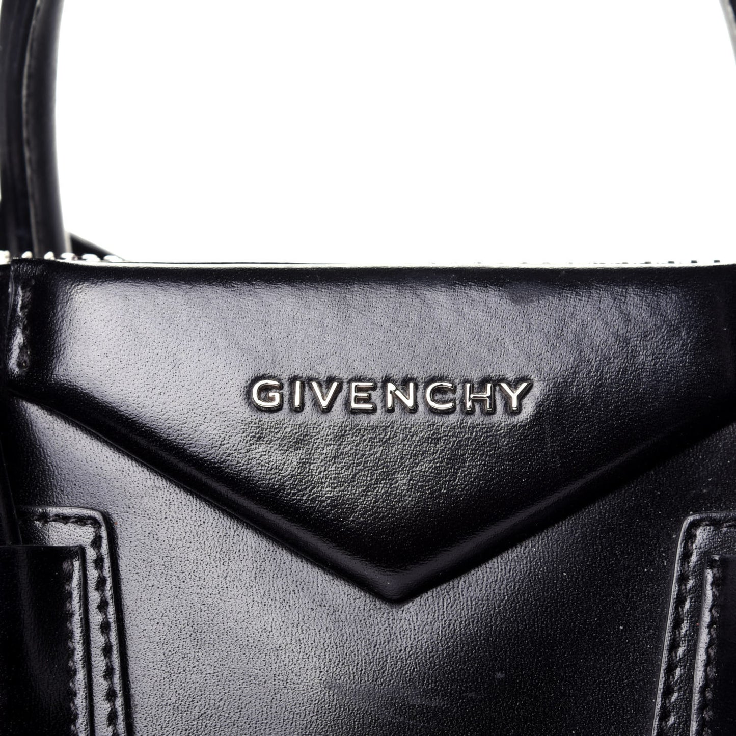 Shiny Lord Calfskin Small Antigona Black
