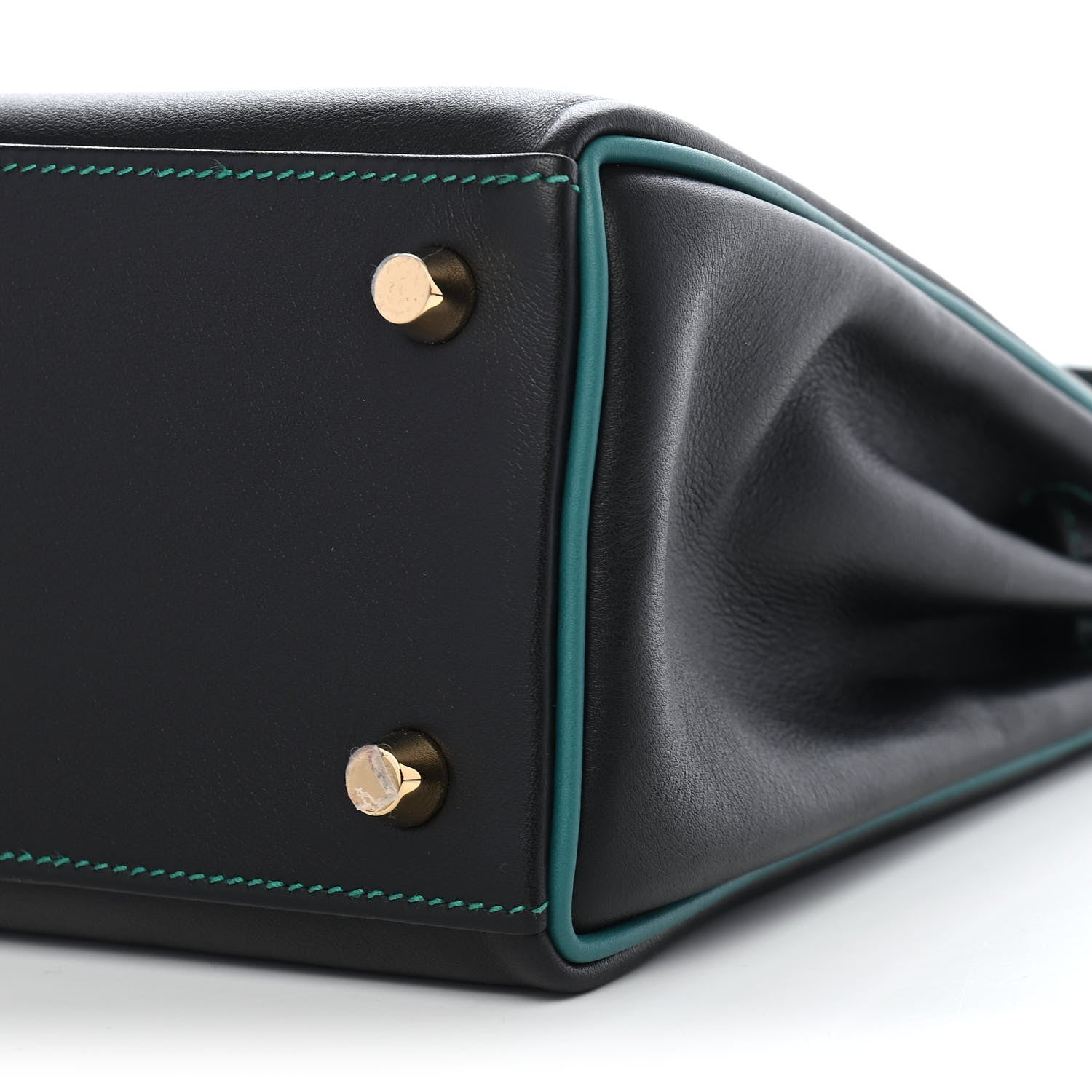 Hermes Swift Horseshoe Kelly Retourne 25 Bleu Indigo Malachite 7 of 8