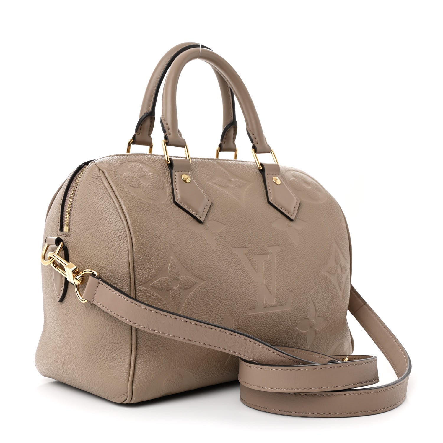Louis Vuitton Empreinte Monogram Giant Speedy Bandouliere 25 Tourterelle 3 of 12