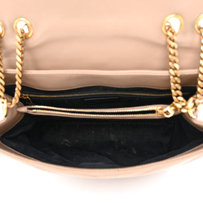 Saint Laurent Calfskin Y Quilted Monogram Medium Loulou Chain Satchel Dusty Grey 5 of 10