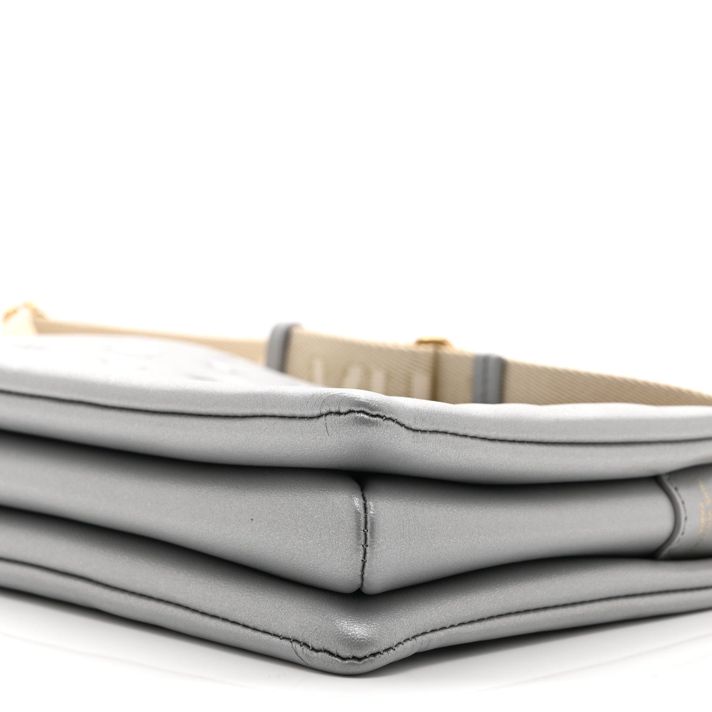 Lambskin Embossed Monogram Coussin PM Silver