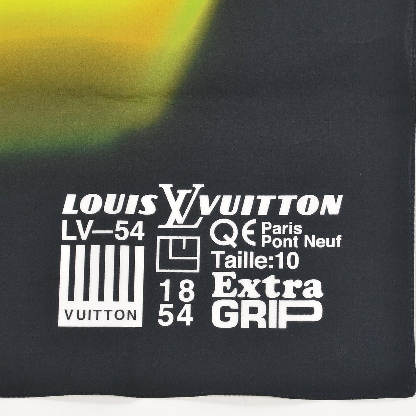 Cotton LV 3D Bandana Scarf Black Yellow