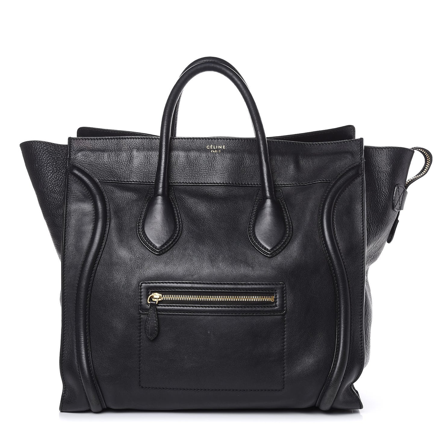 Grained Calfskin Medium Luggage Black