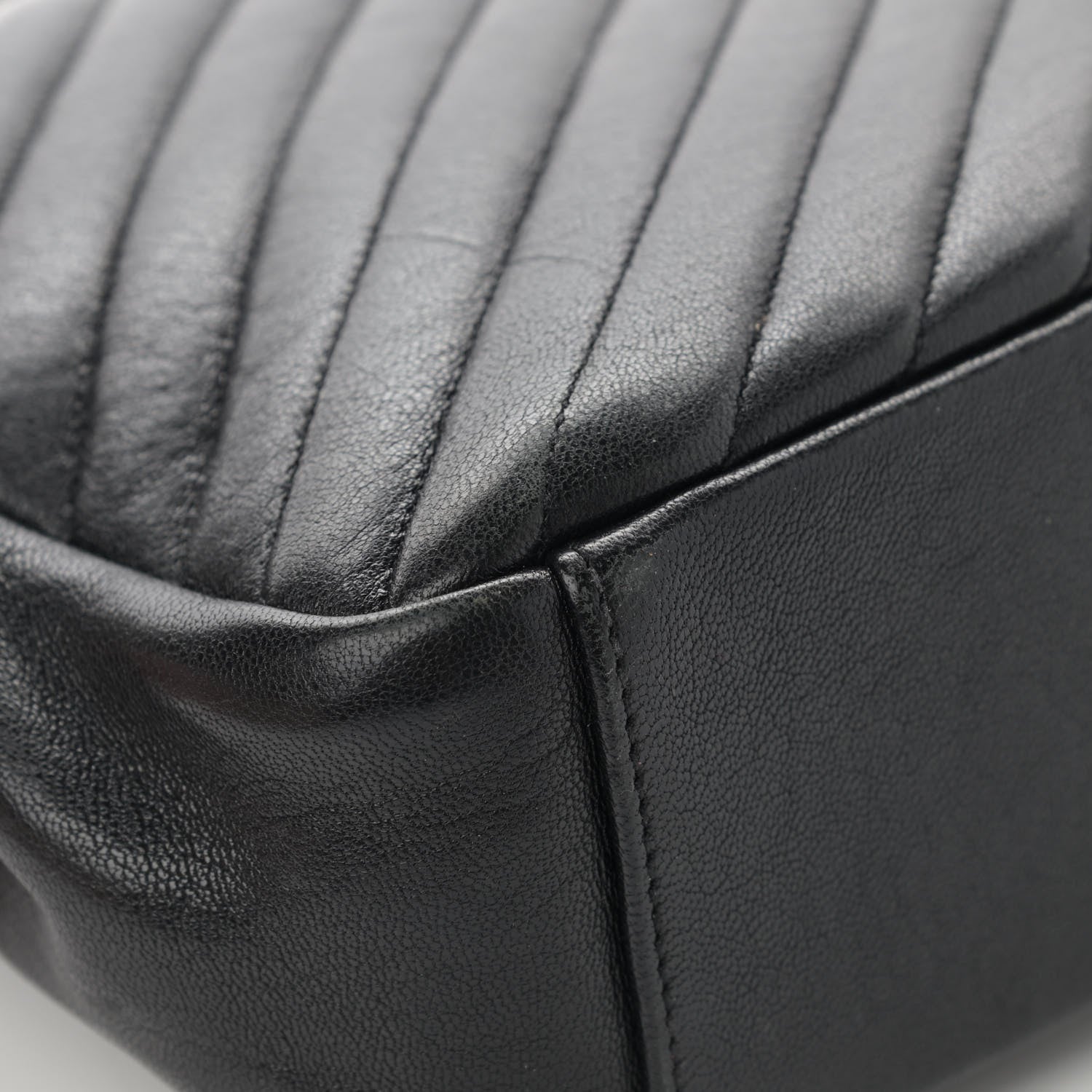 Saint Laurent Sheepskin Matelasse Chevron Monogram Large College Satchel Black 12 of 15