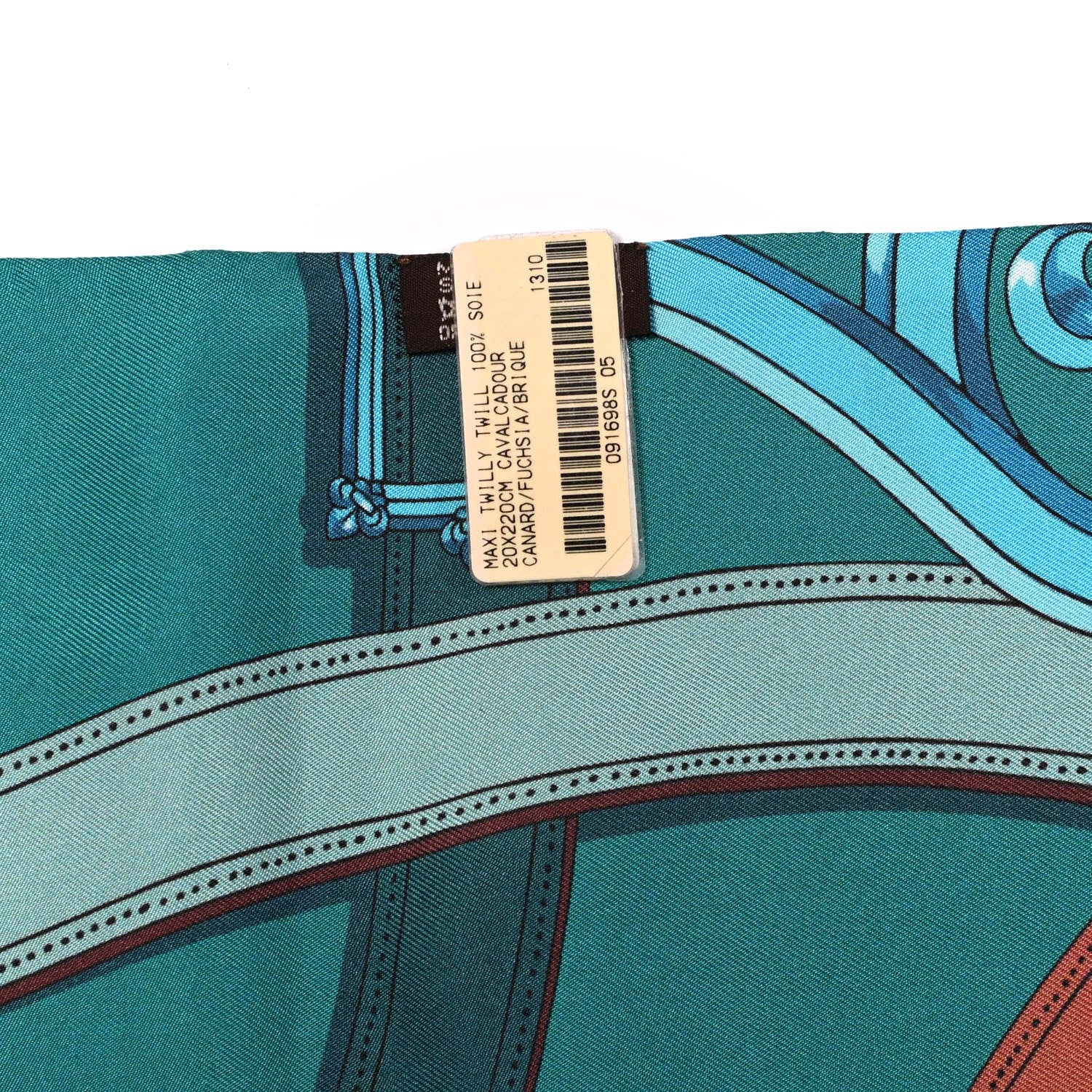 Hermes Silk Cavalcadour Maxi Twilly Canard Fuchsia Brique 2 of 5