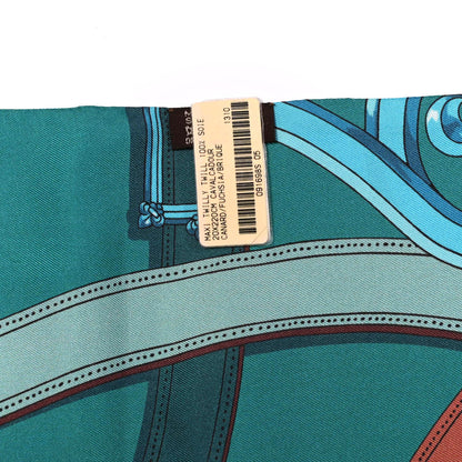 Hermes Silk Cavalcadour Maxi Twilly Canard Fuchsia Brique 2 of 5
