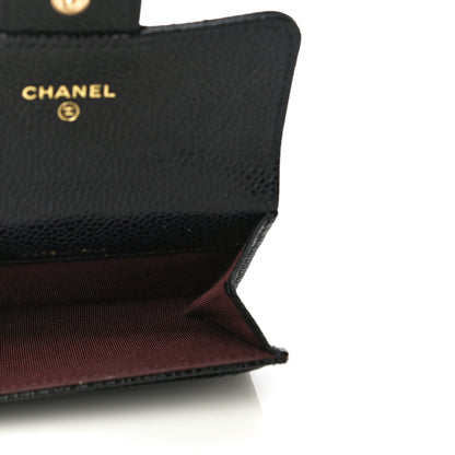 Chanel Caviar Quilted Flap Card Holder Wallet Black 5 of 11