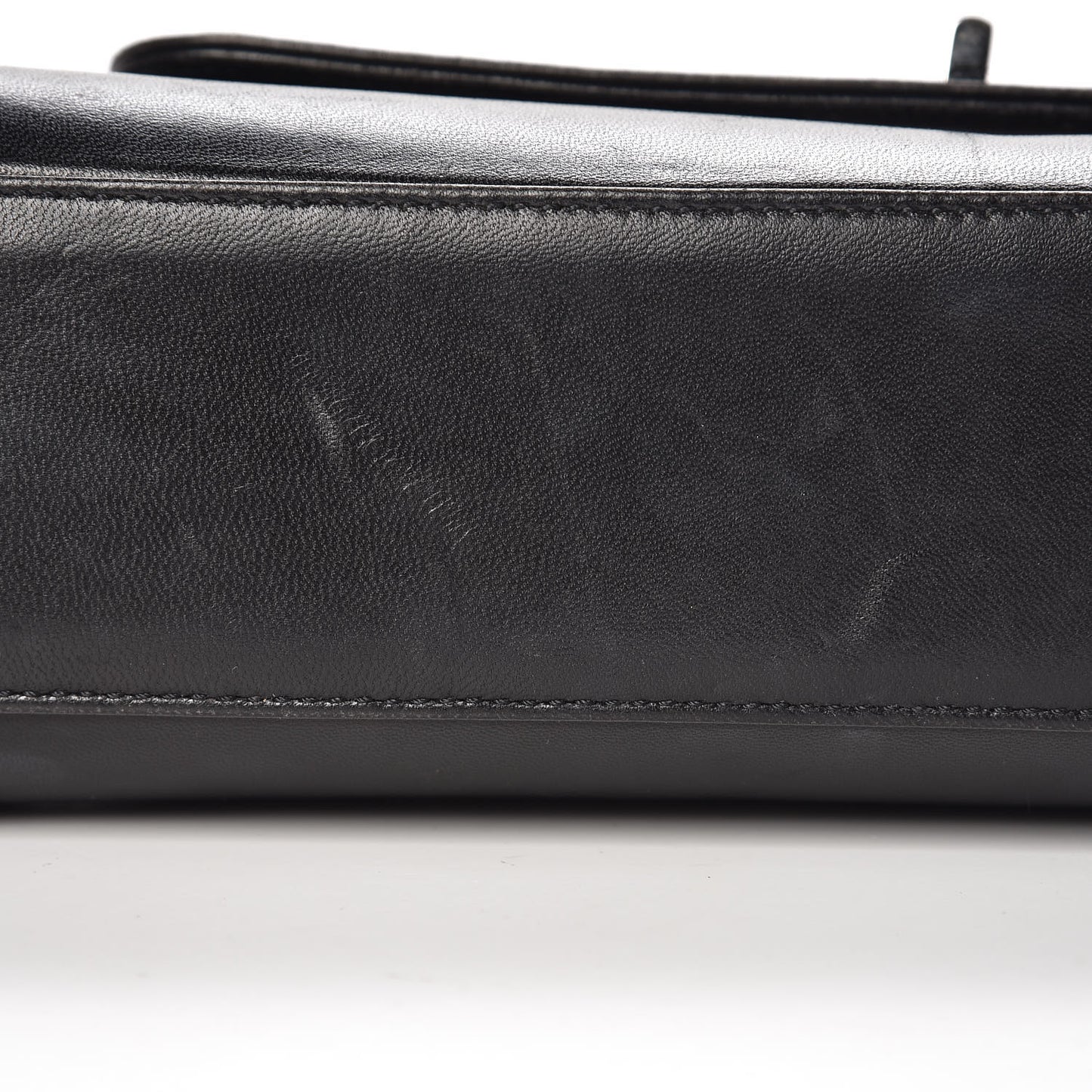 Lambskin Mademoiselle Accordion Flap Black