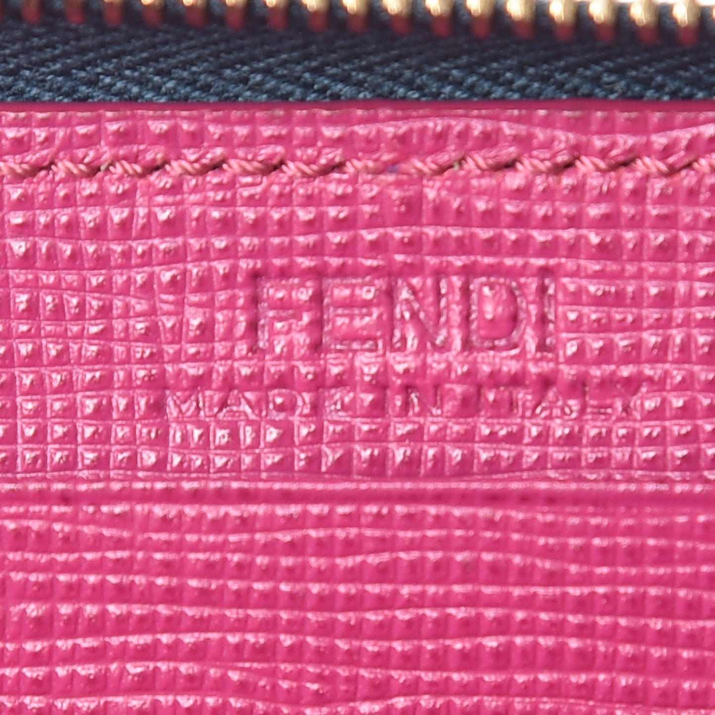 Vitello Elite Fendi Roma Mini Zip Around Wallet Cobalt Multicolor