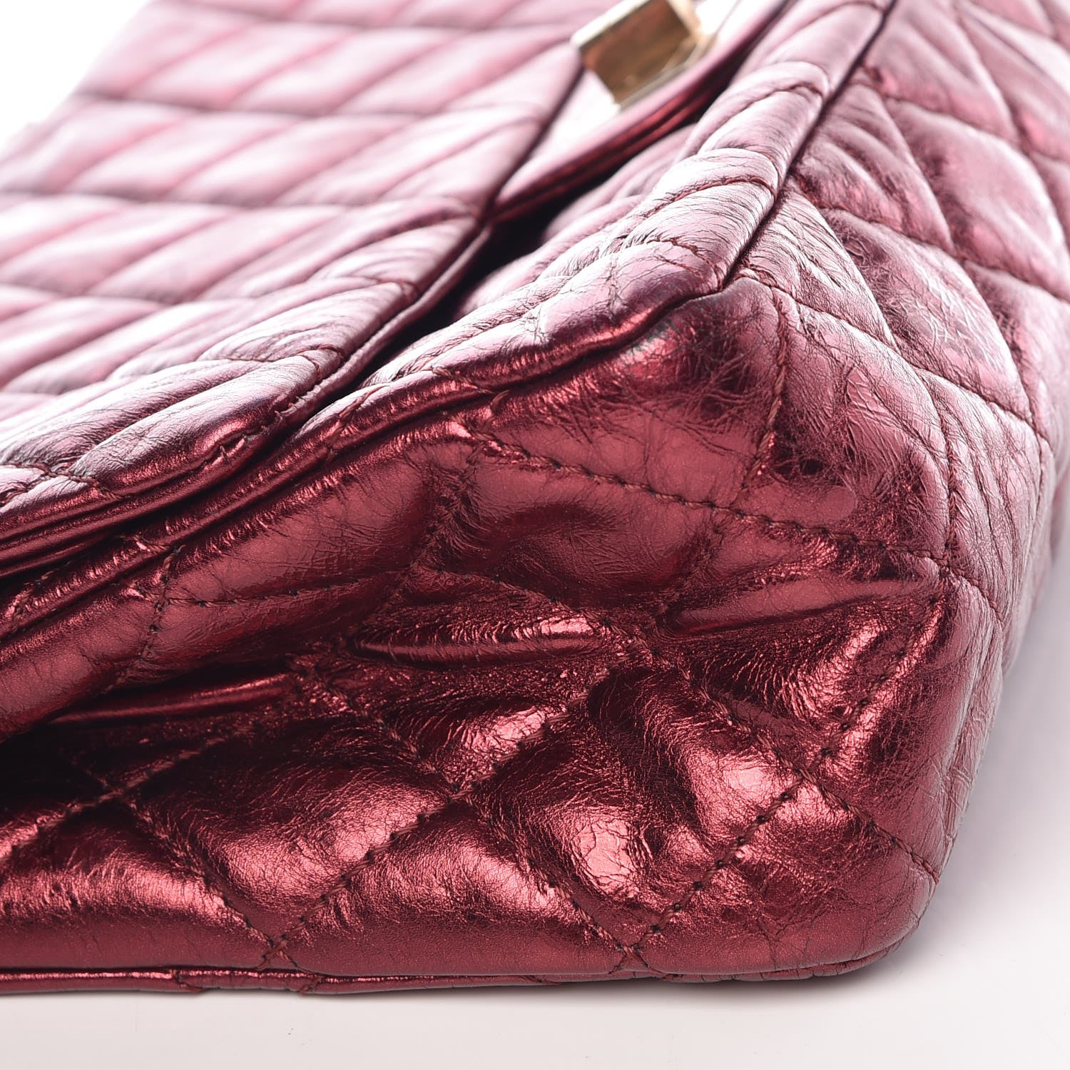 Chanel Metallic Aged Calfskin 2.55 Reissue 227 Flap Dark Red 9 of 9