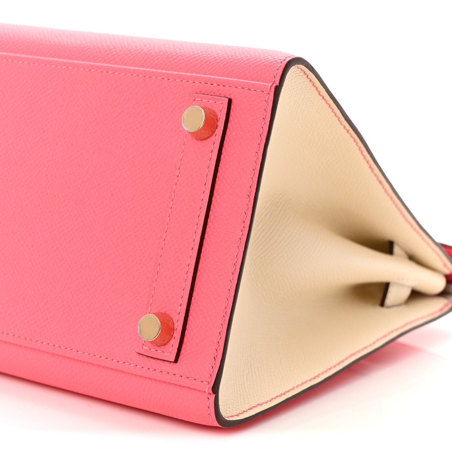 Hermes Epsom Horseshoe Birkin Sellier 25 Rose Azalee Nata 11 of 13