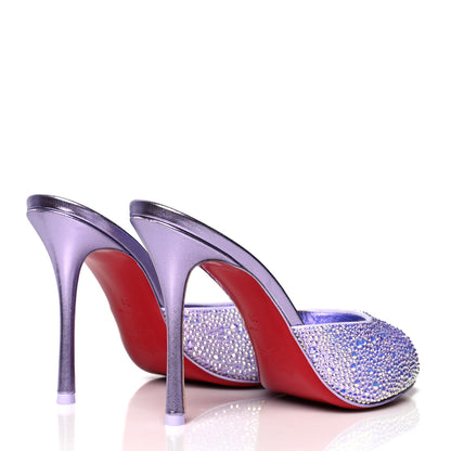 Christian Louboutin Suede Crystal Strass Me Dolly 100 Sandals 38 Lilac 4 of 8