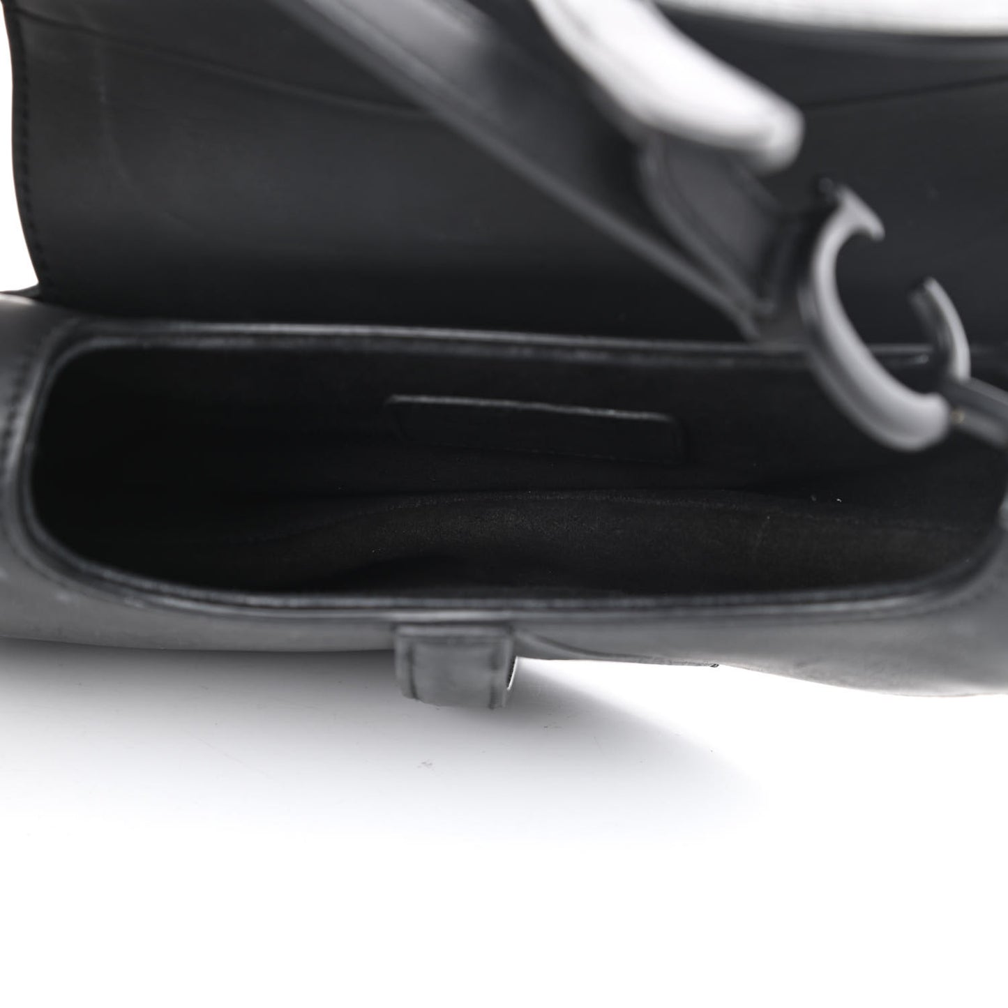 Ultra Matte Calfskin Mini Saddle Bag Black