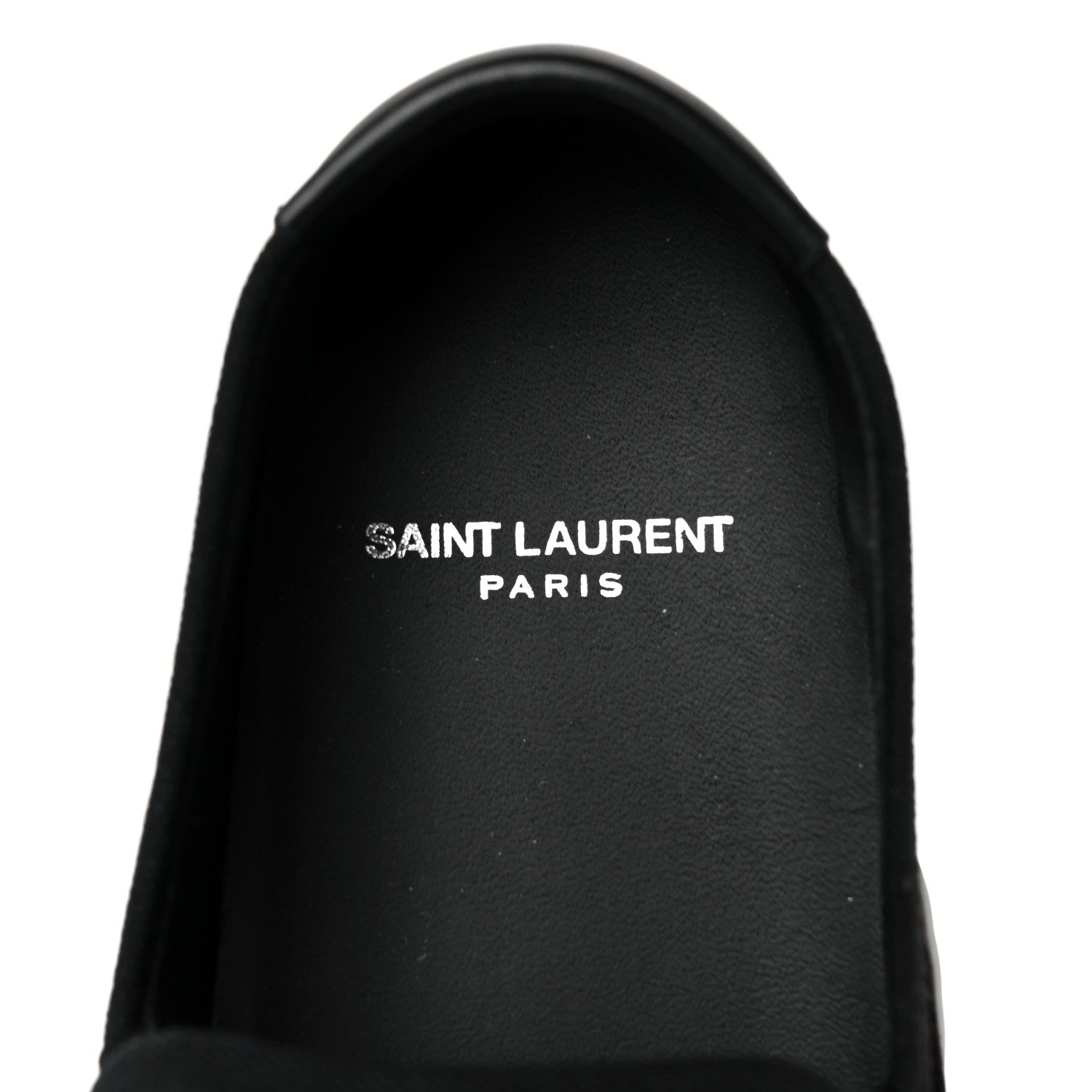 Saint Laurent Canvas Radio Print Mens Venice Slip On Sneakers 38.5 Pink Black White 7 of 9