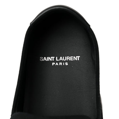 Saint Laurent Canvas Radio Print Mens Venice Slip On Sneakers 38.5 Pink Black White 7 of 9