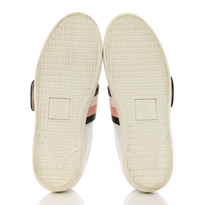 Louis Vuitton Calfskin Monogram Striped Frontrow Sneakers 38.5 White 5 of 11
