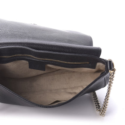 Gucci Pebbled Calfskin Medium Soho Flap Crossbody Black 5 of 12