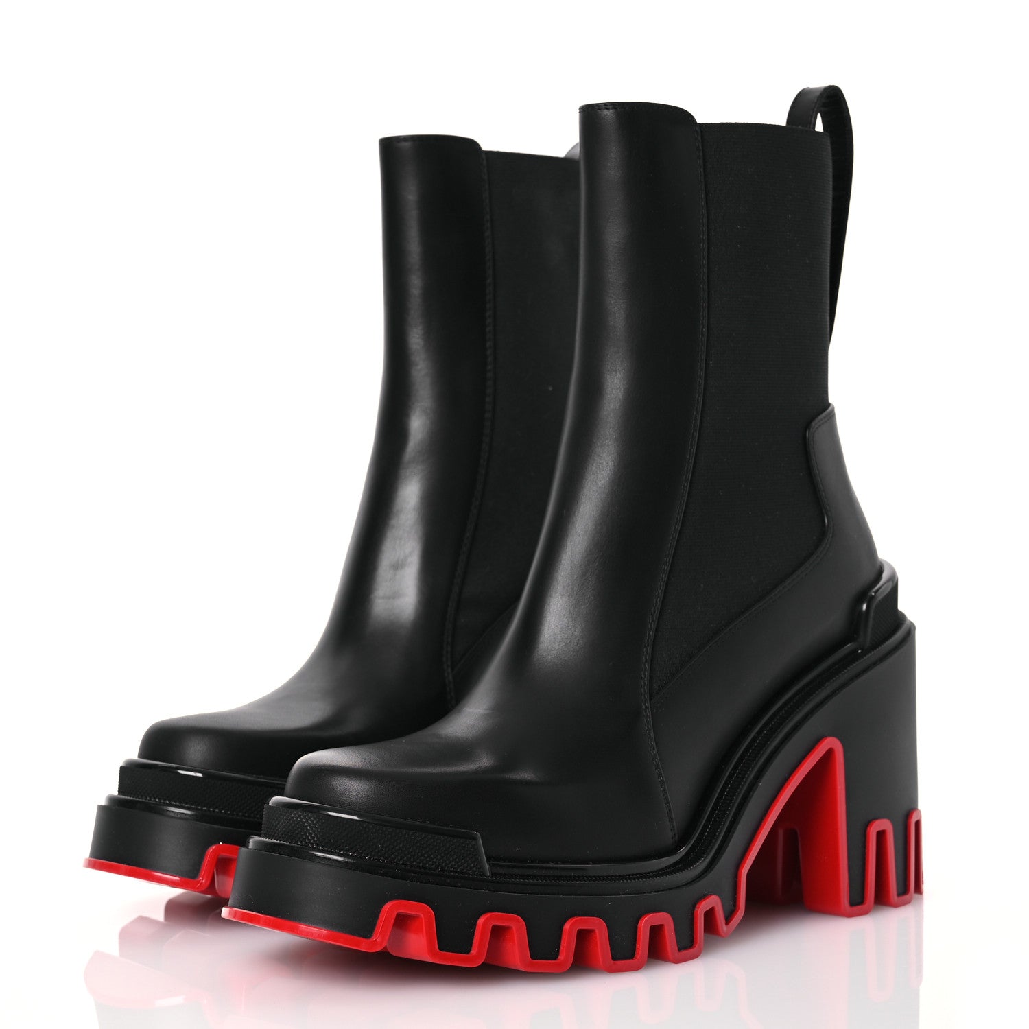 Christian Louboutin Calfskin Marchacroche Dune 95 Boots 38.5 Black 3 of 9