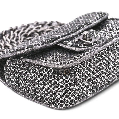 Chanel Sequin Micro Flap Dark Silver 11 of 13