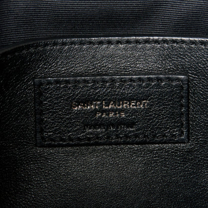 Saint Laurent Crinkled Calfskin Matelasse Monogram Baby Niki Chain Satchel Black 6 of 11