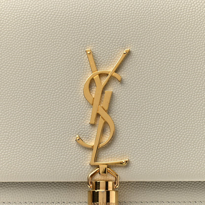 Saint Laurent Grain De Poudre Classic Monogram Kate Tassel Chain Wallet Crema Soft 6 of 11