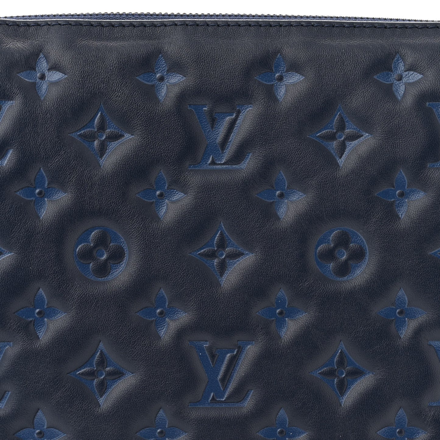 Lambskin Embossed Monogram Coussin PM Navy