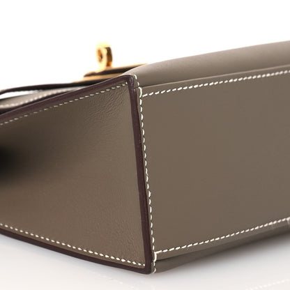 Hermes Swift Kelly Pochette Clutch Etoupe 9 of 12