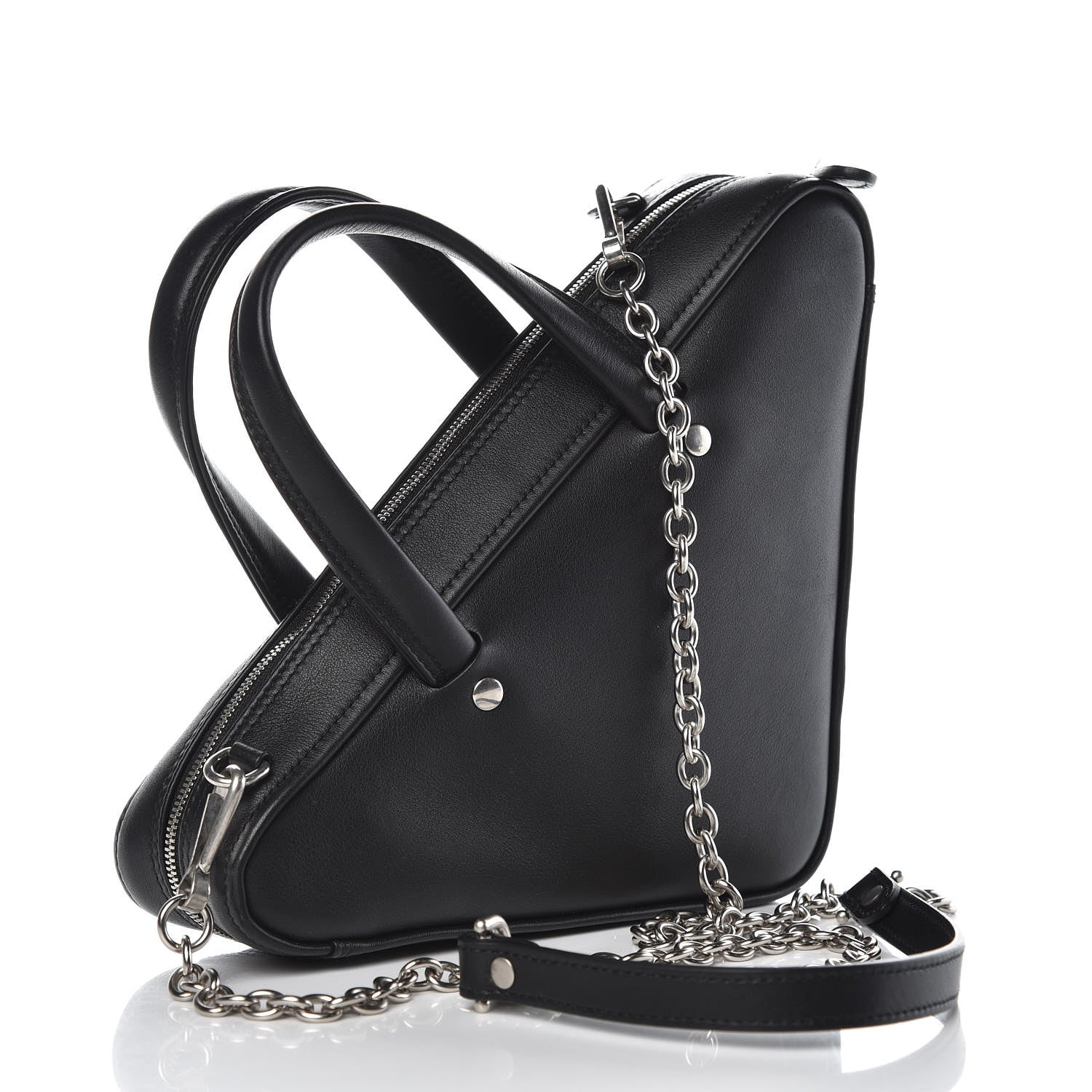 Balenciaga Calfskin XS Triangle Chain Duffle Black 3 of 11