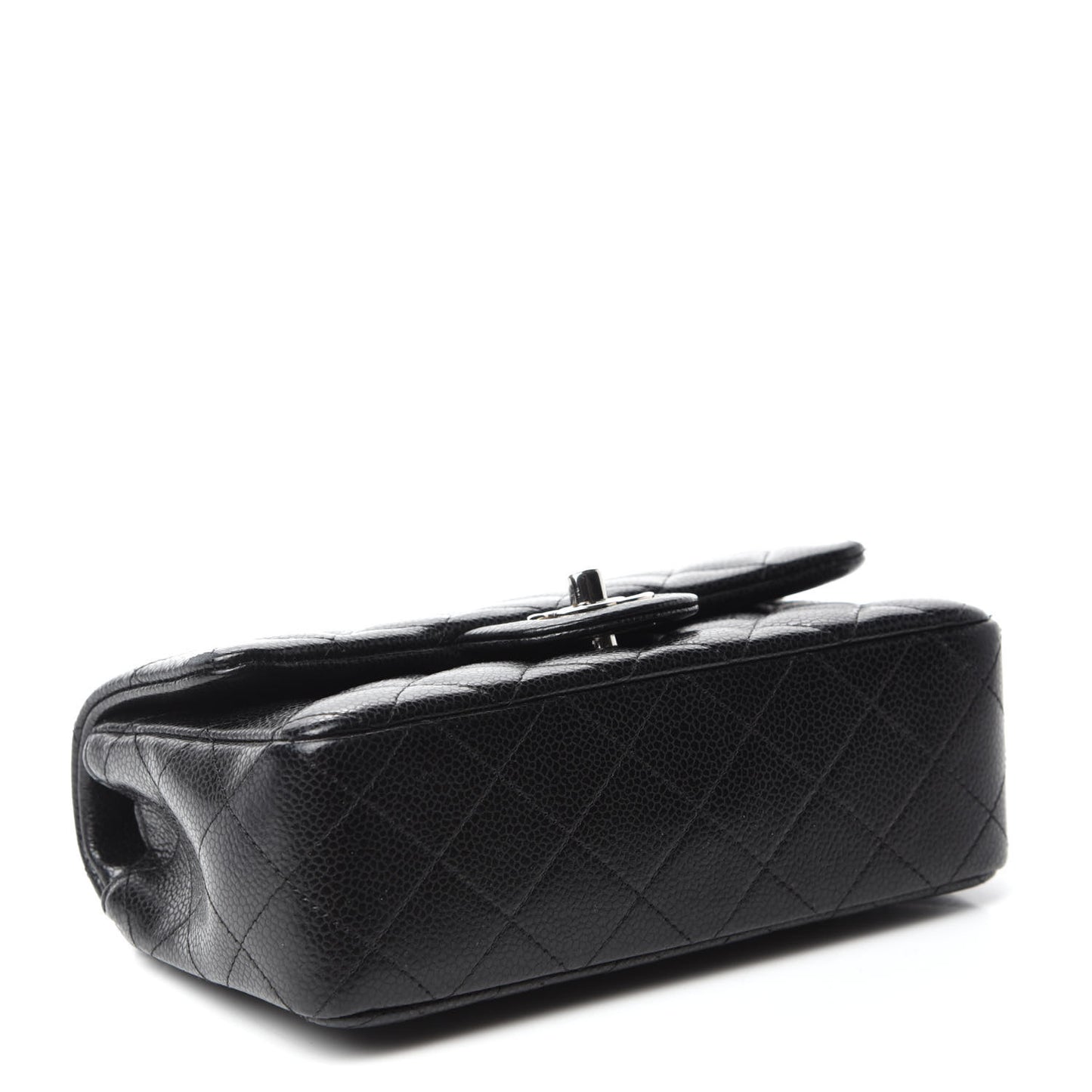 Caviar Quilted Mini Rectangular Flap Black
