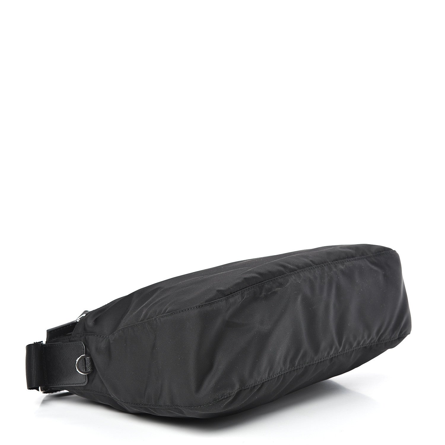 Prada Nylon Flat Messenger Bag Black 4 of 12