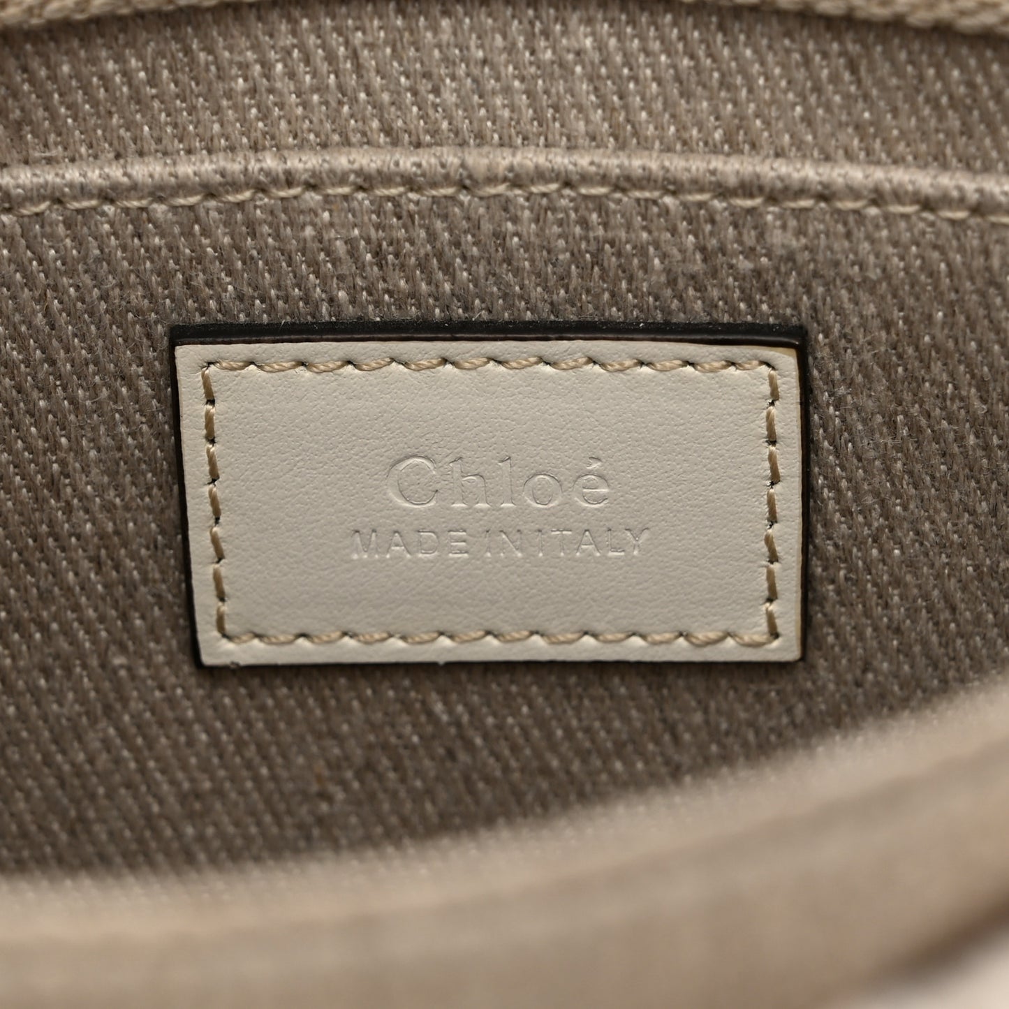 Cotton Calfskin Mini Woody Ribbon Tote White Light Brown