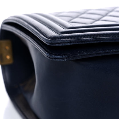 Chanel Lambskin Quilted Medium Boy Flap Dark Navy 10 of 15