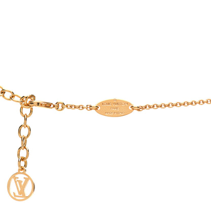 Louis Vuitton Brass Essential V Necklace Gold 4 of 5