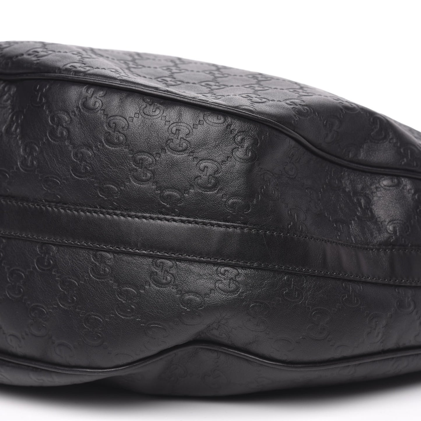 Guccissima Large GG Twins Hobo Black