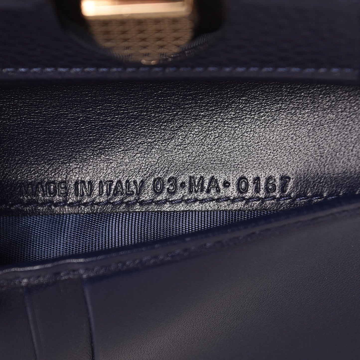 Grained Calfskin Cannage Diorama Elancee Wallet Blue