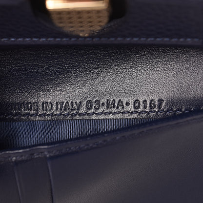 Christian Dior Grained Calfskin Cannage Diorama Elancee Wallet Blue 7 of 8
