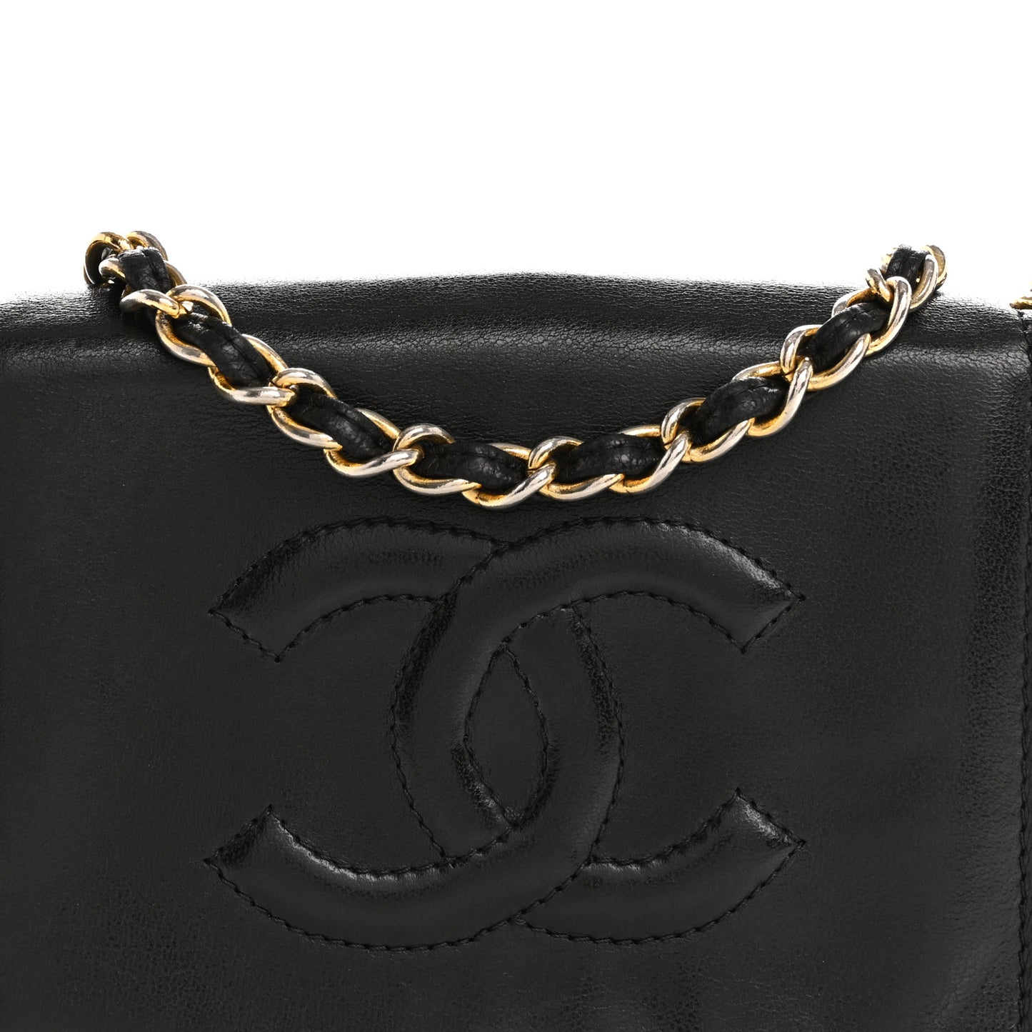 Lambskin CC Single Flap Black